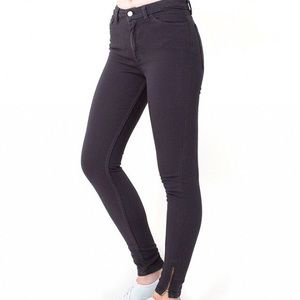 Four-way stretch high waist side zipper pant